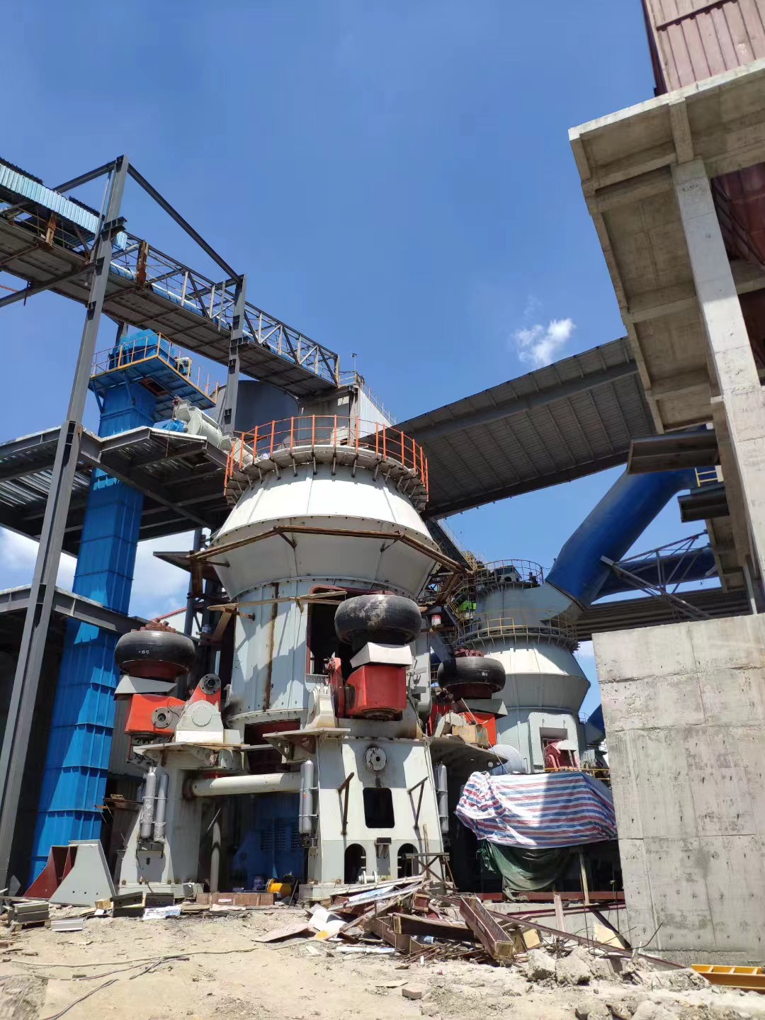 浙江湖州高強新材料四條礦粉生產線機電及鋼結構項目